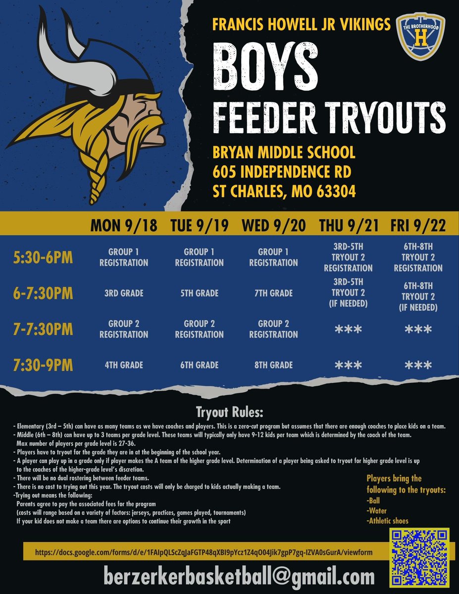 This summer was event filled in every aspect. Our youth program constantly keeps improving. This years tryouts are set! Come be apart of the Francis Howell Viking Feeder Program! #howellbasketball 🟡🔵🏀