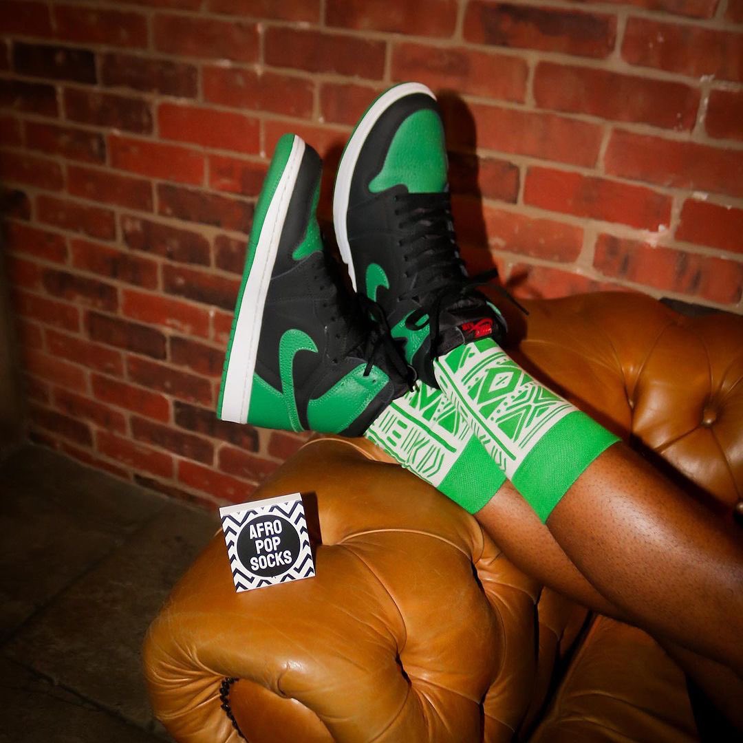 Expect to see our socks more around here. 📸

We're back. Tell a friend to tell a friend. 📣

Feelin’ the look? 

Our “Bogolan Green “ socks can be purchased from the link in our bio 🧦

#ContemporaryFashions #TrendySocks #SockFashionista
