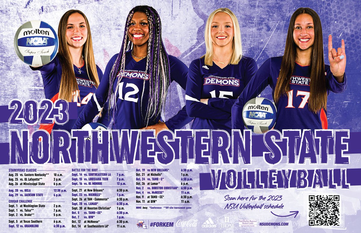 NSUDemonsVB's tweet photo. 🔥2023 SEASON POSTER REVEAL 🔥
Get your very own at our first home match against UCLA on August 28 at 12:30 p.m. 😈🏐🤘
#ForkEm https://t.co/CS7e7rA3WW