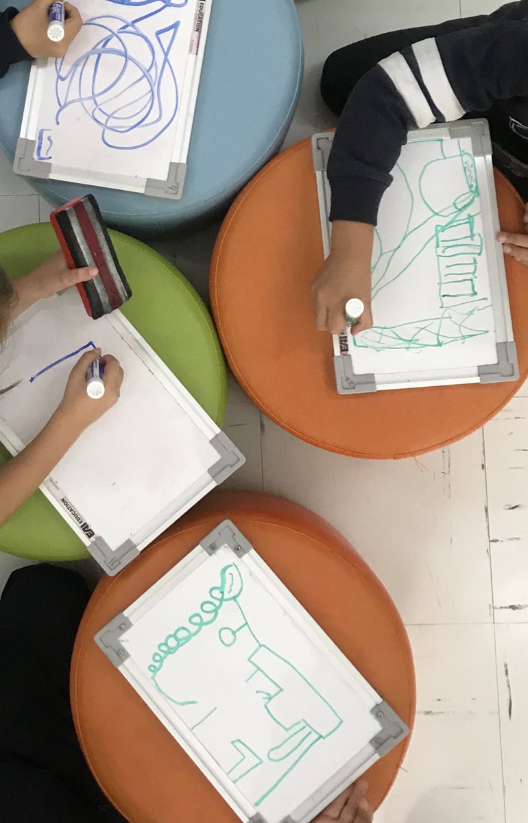 #Firstday back in the #technology + #design lab was all about #studentchoice! Ss decide which challenges to tackle by moving their sticky note between stations on our “Design Hub Window” before heading to the next spot. Where to go &amp; how long to spend there is up to them!