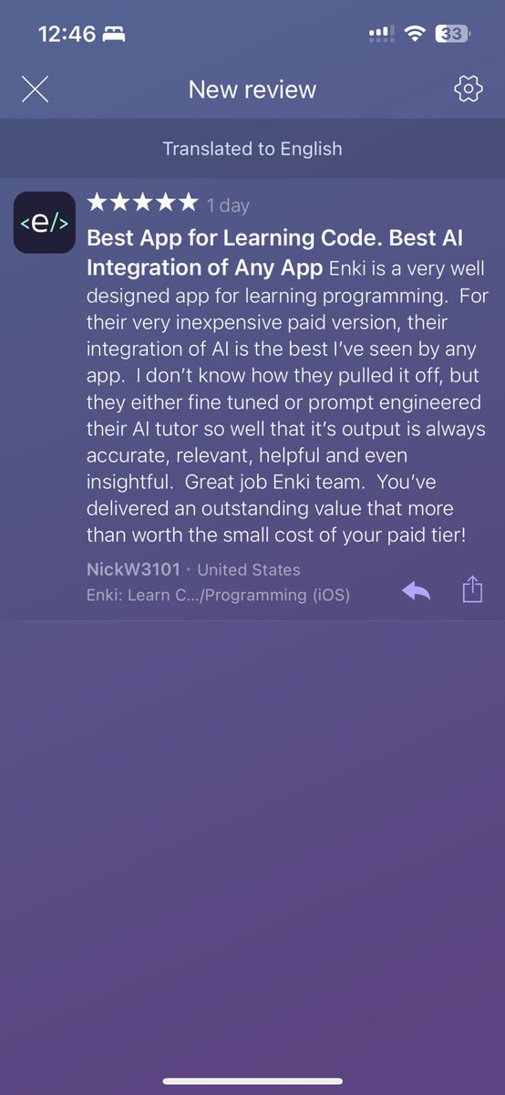 A recent review of the <a href="/enkidevs/">Enki</a> app 🤖👩‍🚀