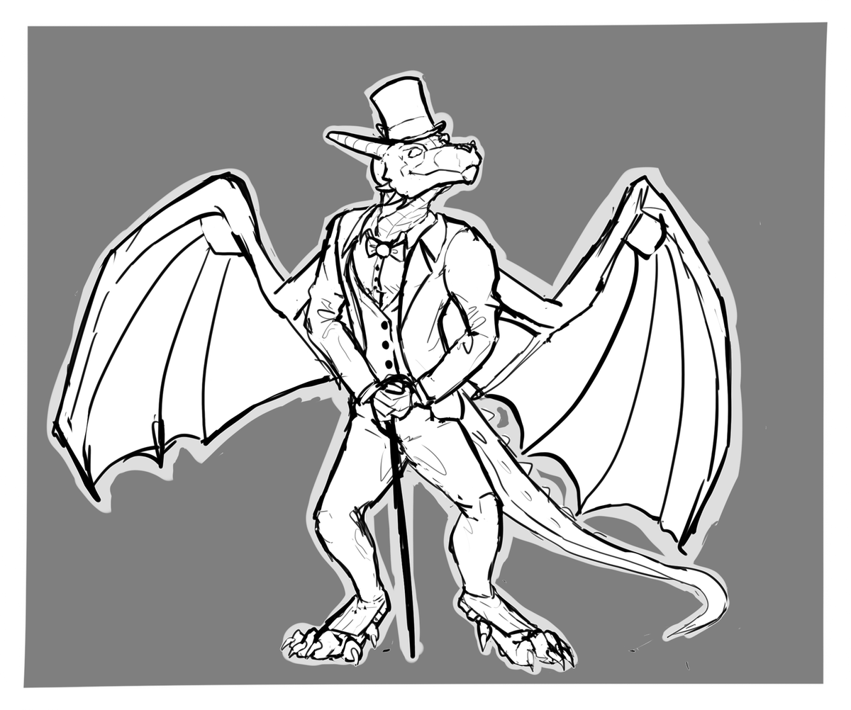 ReynoldZeDragon's tweet photo. It's always nice to find a fellow fancy derg!
(I am still more fancy tho >;3)

Thanks for suggesting your @VorraWolfen! Now that I came back home for a few days, I managed to draw on my PC and not my phone.

#furryart #dailysketches #dragon https://t.co/ye1VR5mnsH