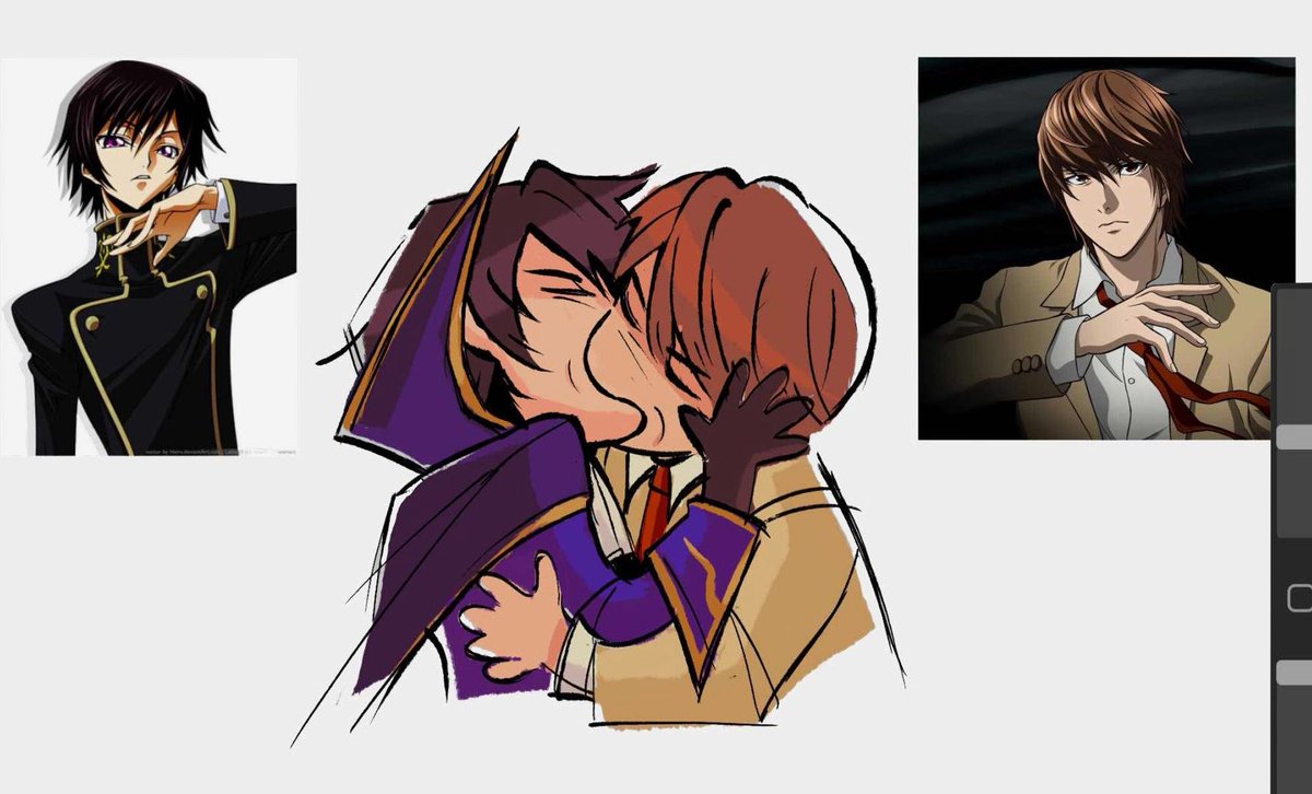 caramoccii's tweet image. #deathnote #codegeass settling a decade old conflict once and for all.