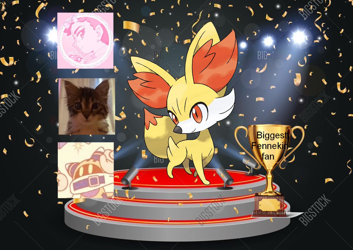 Congratulations to @lorstarcuttr , @ArtsySplat and @DearDiantha for being elected Biggest Fennekin line fans with 1 vote each!!