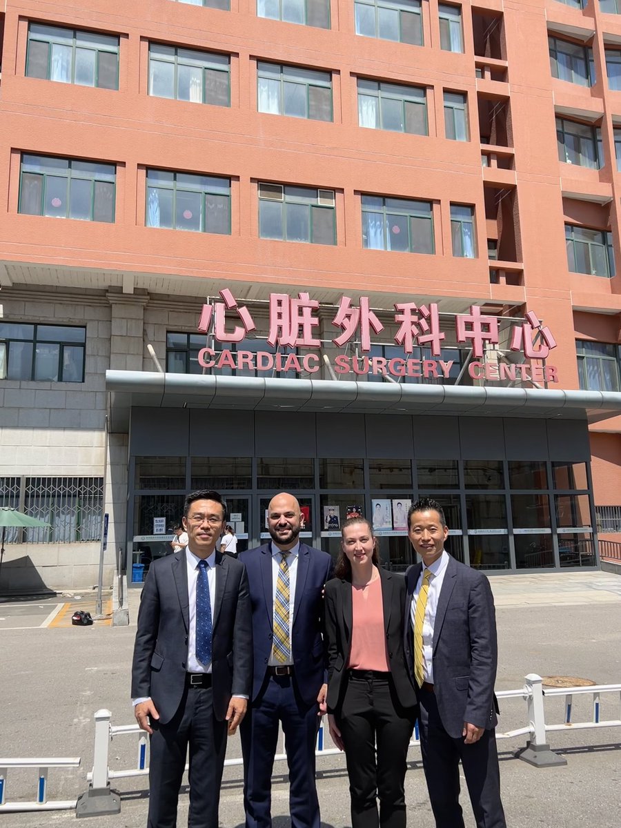 Privileged to accompany @BoYangMD & @sarah_wardCT to Zhongshan Hospital in Shanghai, then to Beijing Anzhen Hospital & Capital Medical University for 2nd Beijing Aortic Valve Seminar discussing AVR/annular enlargement, VSARR, & AV repair w/ cardiac surgeons from throughout China!