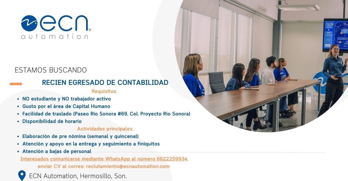IMCPSONORA's tweet photo. 🔴 𝗩𝗮𝗰𝗮𝗻𝘁𝗲: #Recien #Egresado https://t.co/iYLJDi8VIO