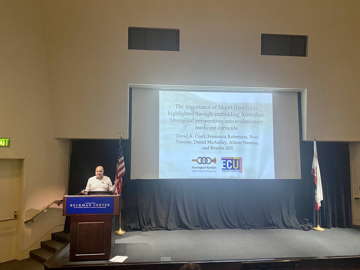 Great presentation by @DavidCoall at the #ISEMPH2023 conference in California on embedding Australian Aboriginal perspectives into the evolutionary medicine curricula. @MHS_ECU @EdithCowanUni