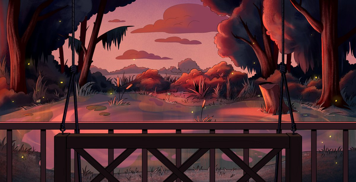 lambthomps's tweet photo. More @praisepeteytv  background painting work I did for episodes 4 and 5! Art Directed by @xXAmandaLakeXx , Background Designs by @LouisaLawler , Robin Thompson, and Austin Breed https://t.co/k71EhHfV6a