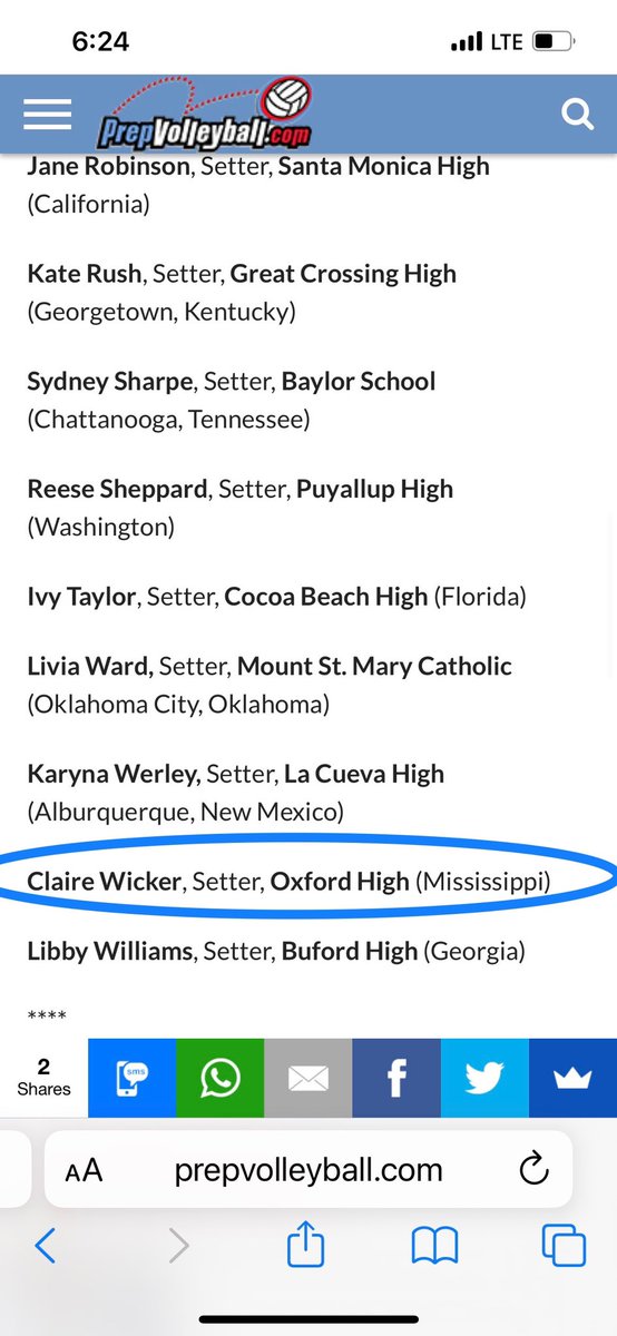 Oxford High School Volleyball tweet media