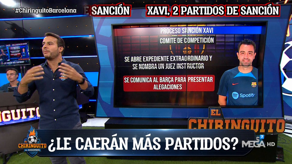 🤔¿Cómo actúa el Comité de Integridad? <a href="/JuanfeSanzPerez/">Juanfe Sanz</a> lo explica en #ChiringuitoBarcelona.

👉Pueden sancionarlo con entre 4 y 12 partidos.