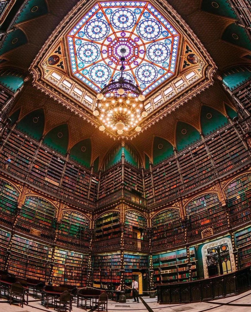 This is the Royal Portuguese Cabinet of Reading in Rio de Janeiro, built in the late 19th century. The world's most beautiful (and best-named) library?