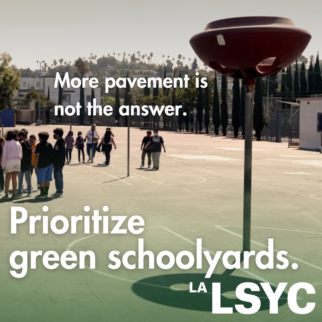 The Fall 2023 school year has begun, and now more than ever we must advocate for the greening of schoolyards in the midst of a changing climate. ☀️📷Read our letter to LAUSD about our concerns here: bit.ly/LAUSDletter #GreenandOpen