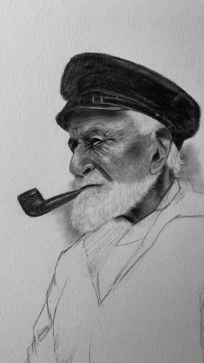 تأتِي الرِياح كمَا تأتي، 
فلم تعُد سُفننا تشتهي الإبحار. 🌊
#رسمتي #art