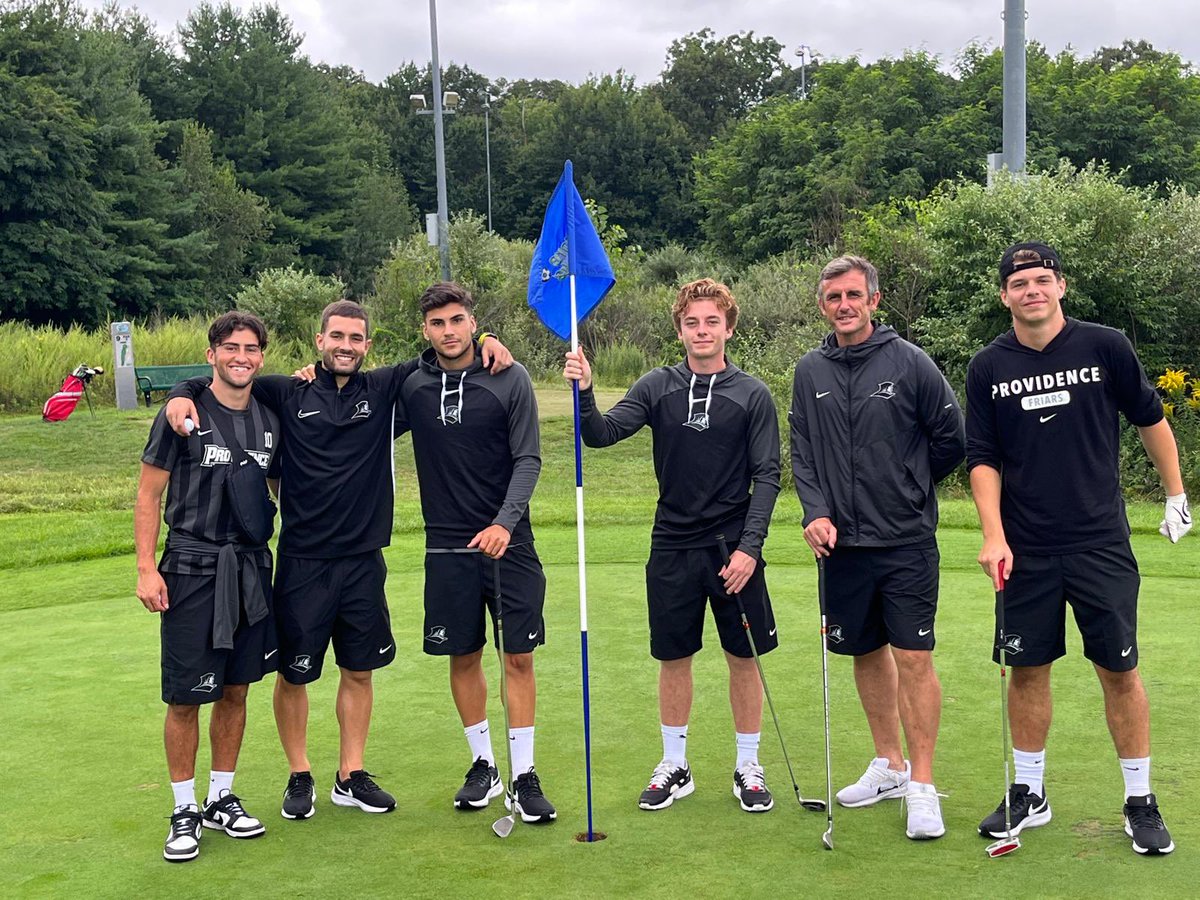 PCFriarsMSoccer's tweet image. Our 2nd session looked a little different today ⛳️ #gofriars #friarfamily