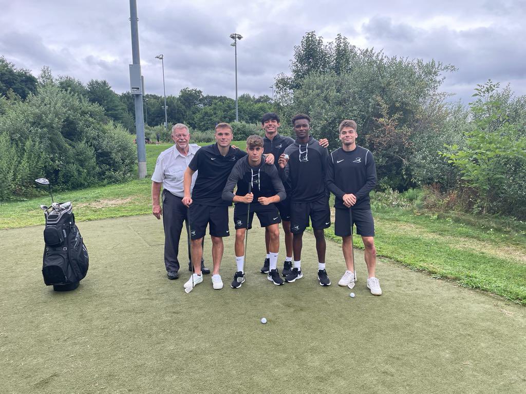 PCFriarsMSoccer's tweet image. Our 2nd session looked a little different today ⛳️ #gofriars #friarfamily