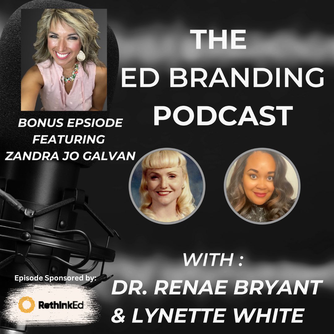 lynettewsocial's tweet photo. Today’s ep of the #EdBranding Podcast features the amazing @zjgalvan discussing how she leverages social media to benefit the students she serves, she also shares great leadership strategies Thx to @ed_rethink for sponsoring this episode!
#TellYourStory 

https://t.co/r2j9kf2mR0 https://t.co/0NC8hVH2VV