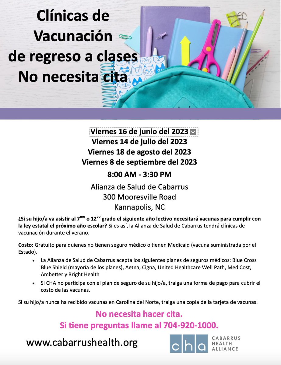 All rising 7th graders are required to have up-to-date immunizations.
