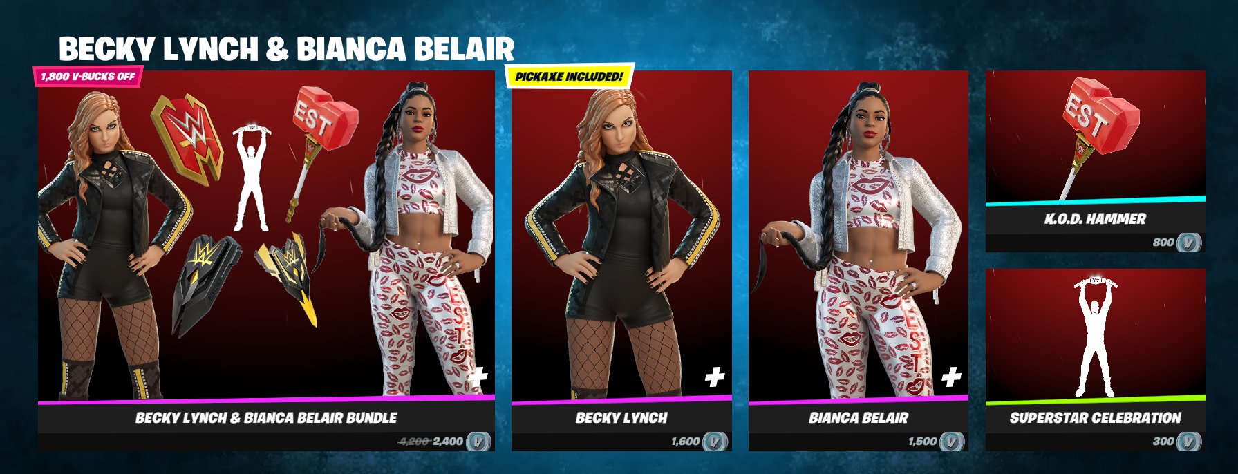 Fortnite: ​​​​​​​How to Get Becky Lynch & Bianca Belair