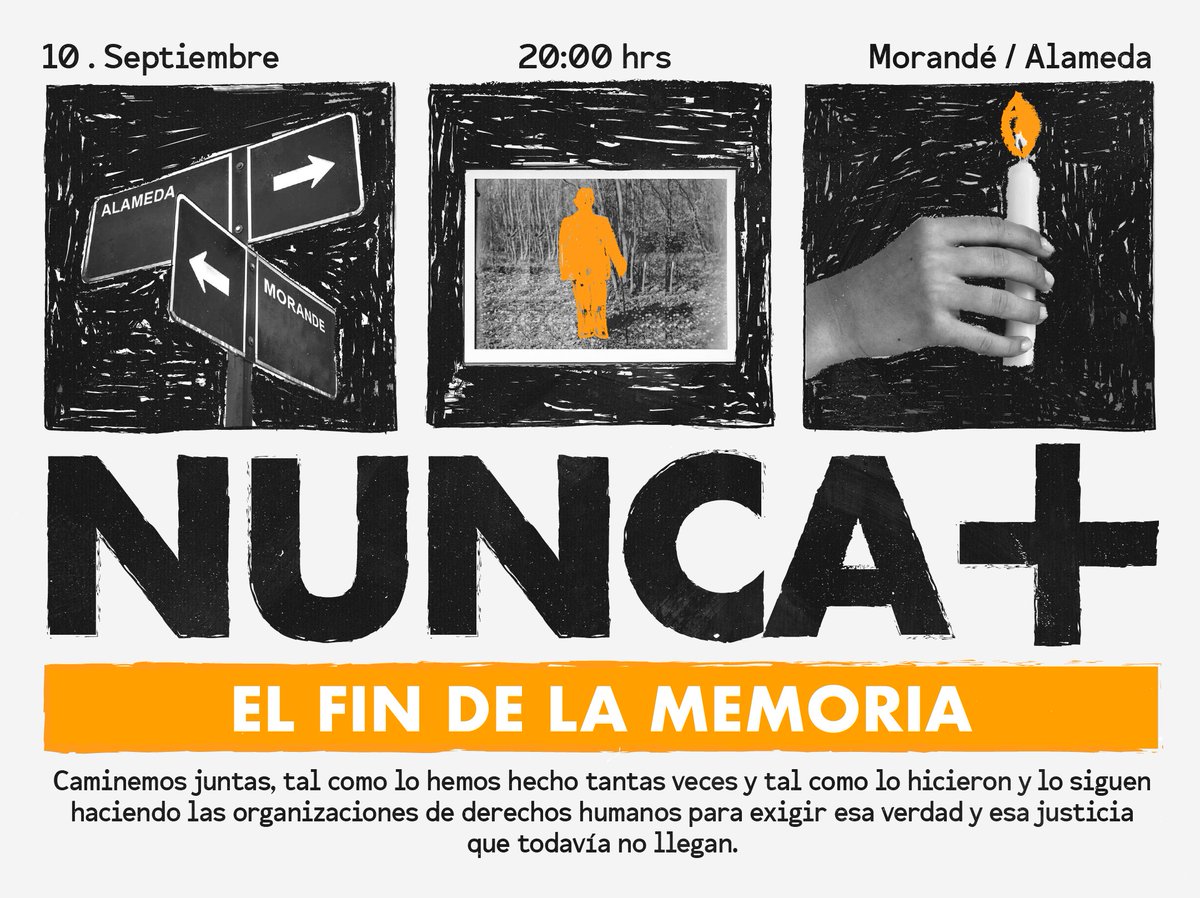 MujerxNuncaMas's tweet photo. ¿Cuál es tu Nunca+? El nuestro es Nunca+ la democracia bombardeada. Las mujeres vamos el 10/9 a La Moneda.

Inscríbete en el siguiente link: https://t.co/kJJDvuUEgd

#MujeresxNuncaMas #NuncaMasLaMonedaBombardeada #50añosdelgolpe #derechoshumanos #feminismo #NoOlvidamos #DDHH https://t.co/cy74fOlV9u