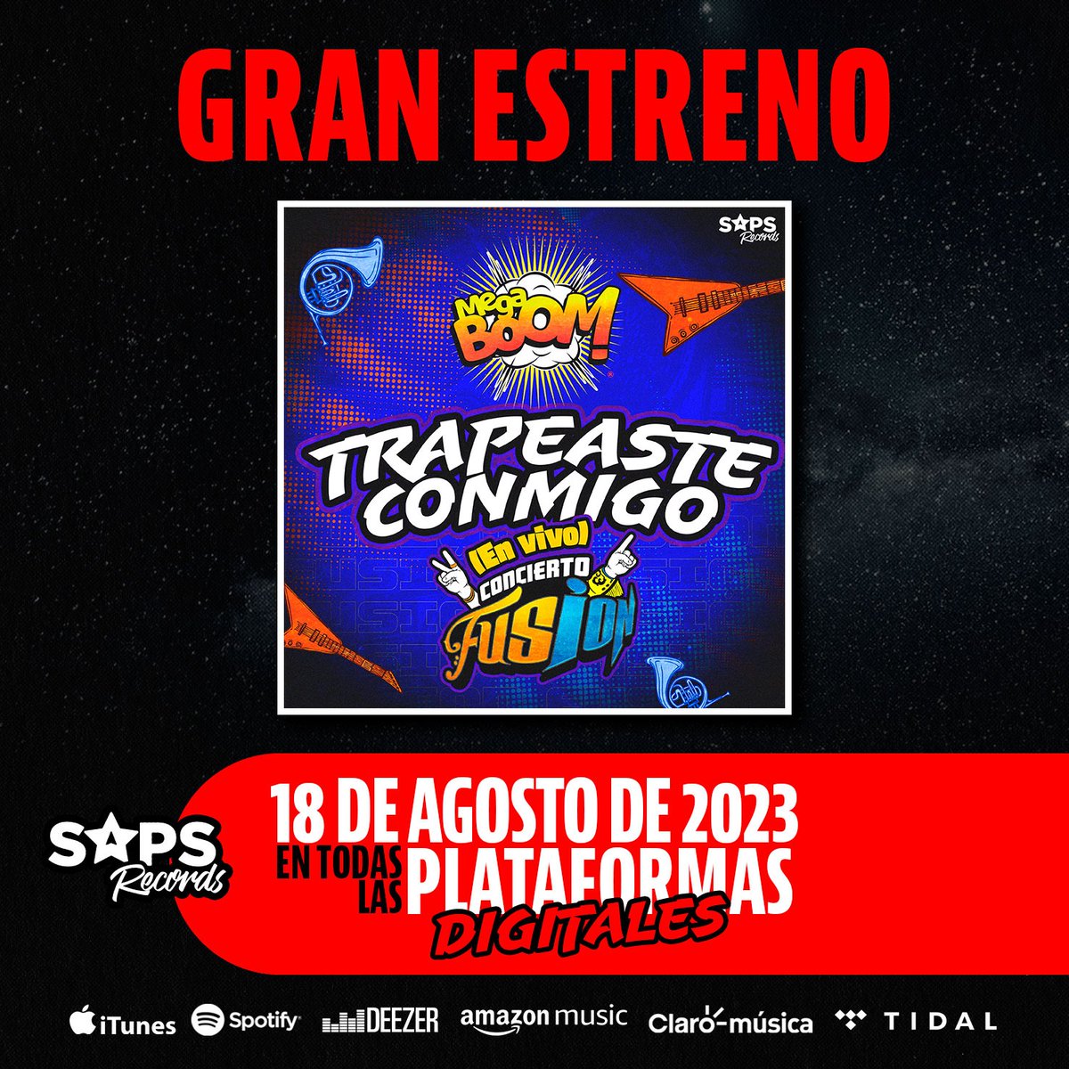 Este 18 de agosto "Trapeaste Conmigo (En Vivo Concierto Fusión)" estará disponible en todas las plataformas digitales  🎶💥
onerpm.link/317911313435