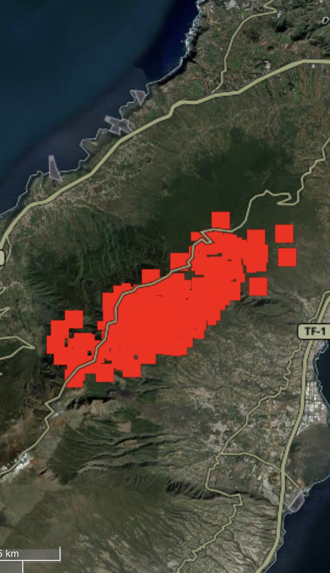 Desarrollo del incendio en tan solo 24h 

#IFCandelaria #IFArafo