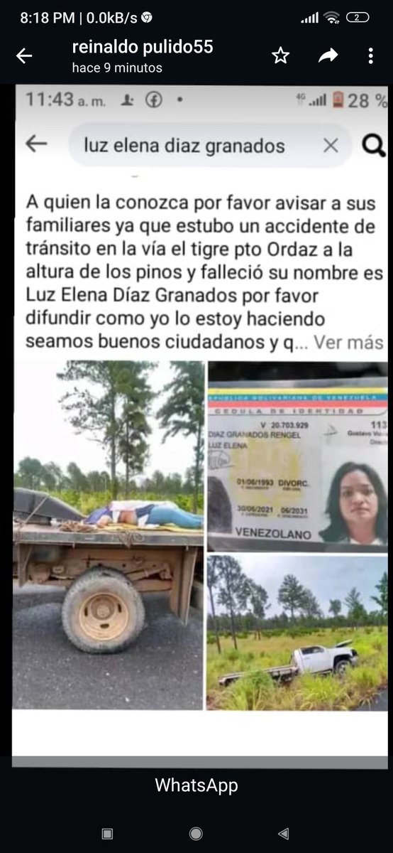 Quien conozca algún familiar, pasar la comunicación.