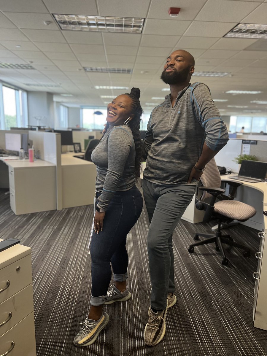 Branisha Newberry (@bossladybn) on Twitter photo When you and <a href="/thezfactor/">Zaryland Ervin</a> show up to the office twinning on a Tuesday 🤩🫶🏾 #YesterdaysShenanigans #Yezzy #LifeAtATT #SoutheastStates When you and <a href="/thezfactor/">Zaryland Ervin</a> show up to the office twinning on a Tuesday 🤩🫶🏾 #YesterdaysShenanigans #Yezzy #LifeAtATT #SoutheastStates