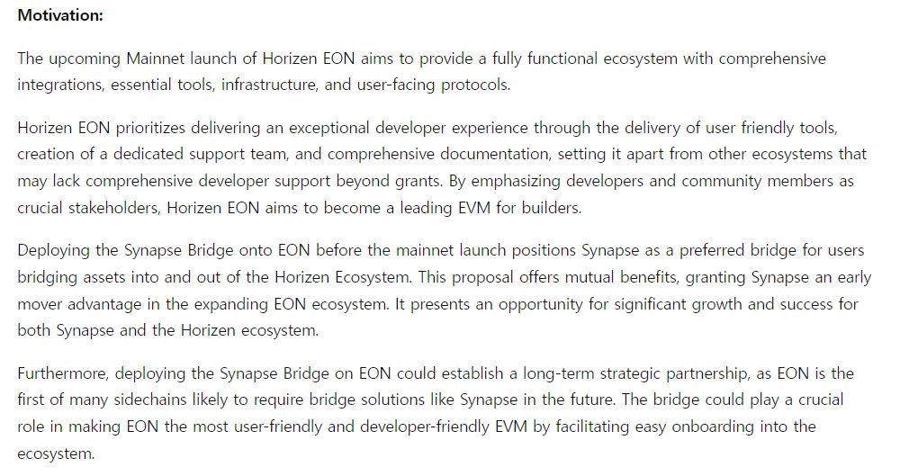 Pjp0307's tweet photo. EON, Horizen’s first smart contracting sidechain.
Synapse bridge on HorizenEON will be another good cooperation for the future blockchain ecosystem.
Let's go $ZEN
#Horizen #Synapseprotocol #EON #Zendoo $ZEN https://t.co/6225QrYDcI