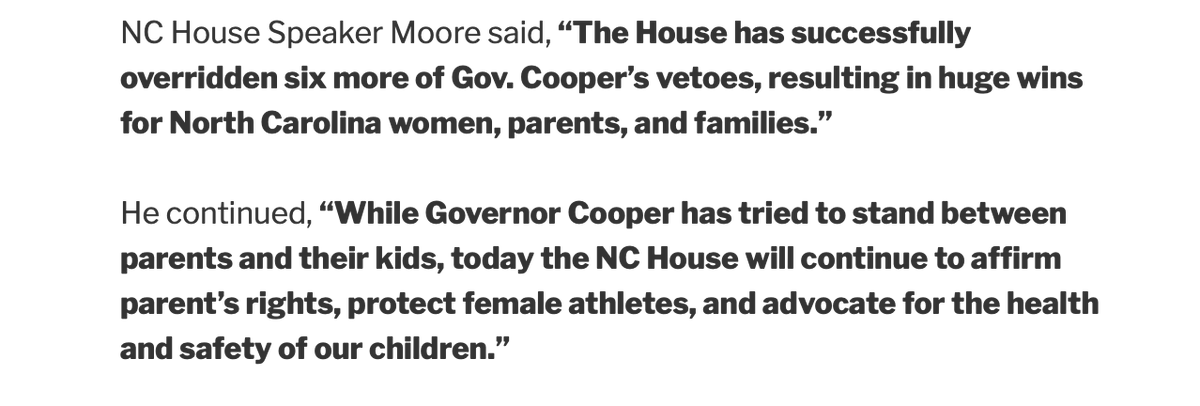 NC House of Representatives Overrides Six More Vetoes speakermoore.com/nc-house-repre… #ncpol #ncga