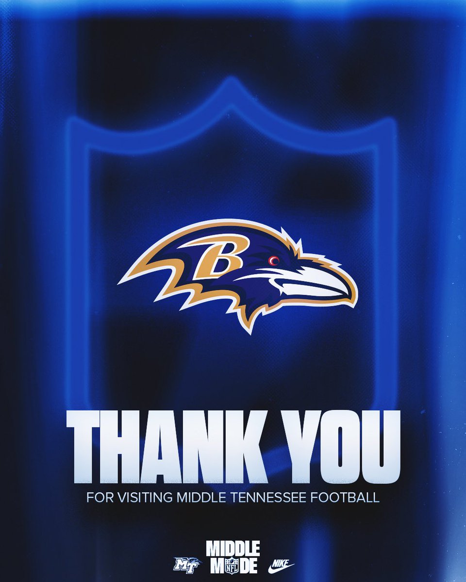 Thank you @Ravens for stopping by 2 of the past 3 days💪 Our Blue Raiders are putting on for the Boro❗️