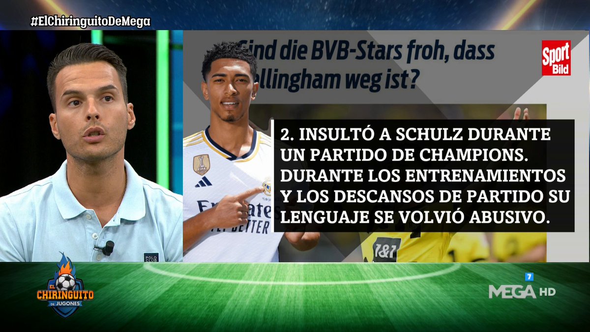 elchiringuitotv's tweet photo. 💥En ALEMANIA critican a BELLINGHAM por su ACTITUD en el vestuario del Dortmund.

📝@plazacasals lo muestra en #ElChiringuitoDeMega. https://t.co/7LlUfJvtVy
