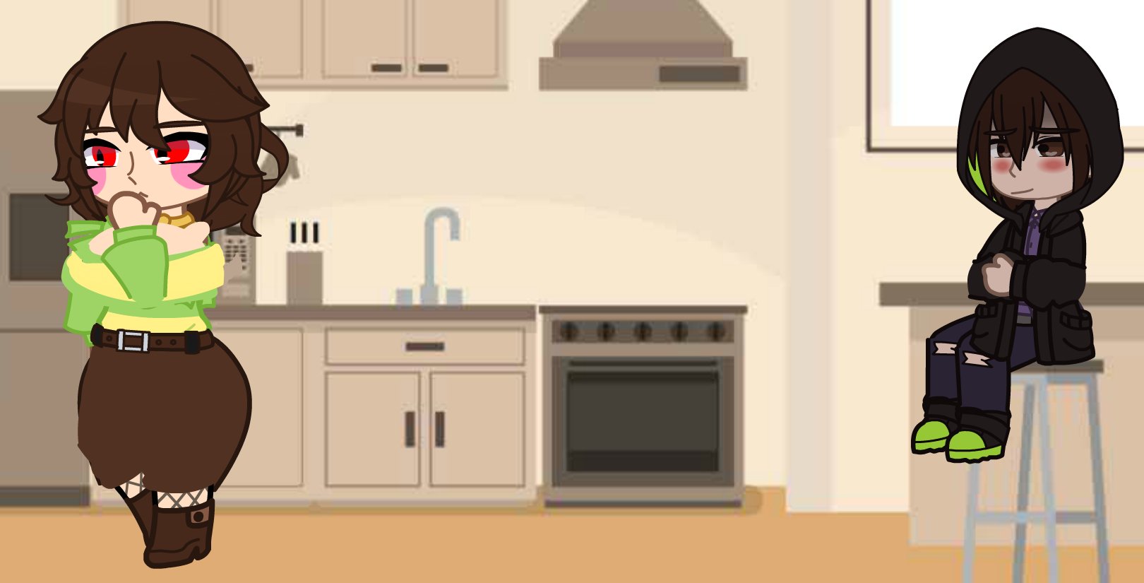 The Fantasy Cave 🔞 on X: (First look into Fanontale designs. Everyone is  an adult there) Chara was looking for something to eat when she caught her  husband watching her like a