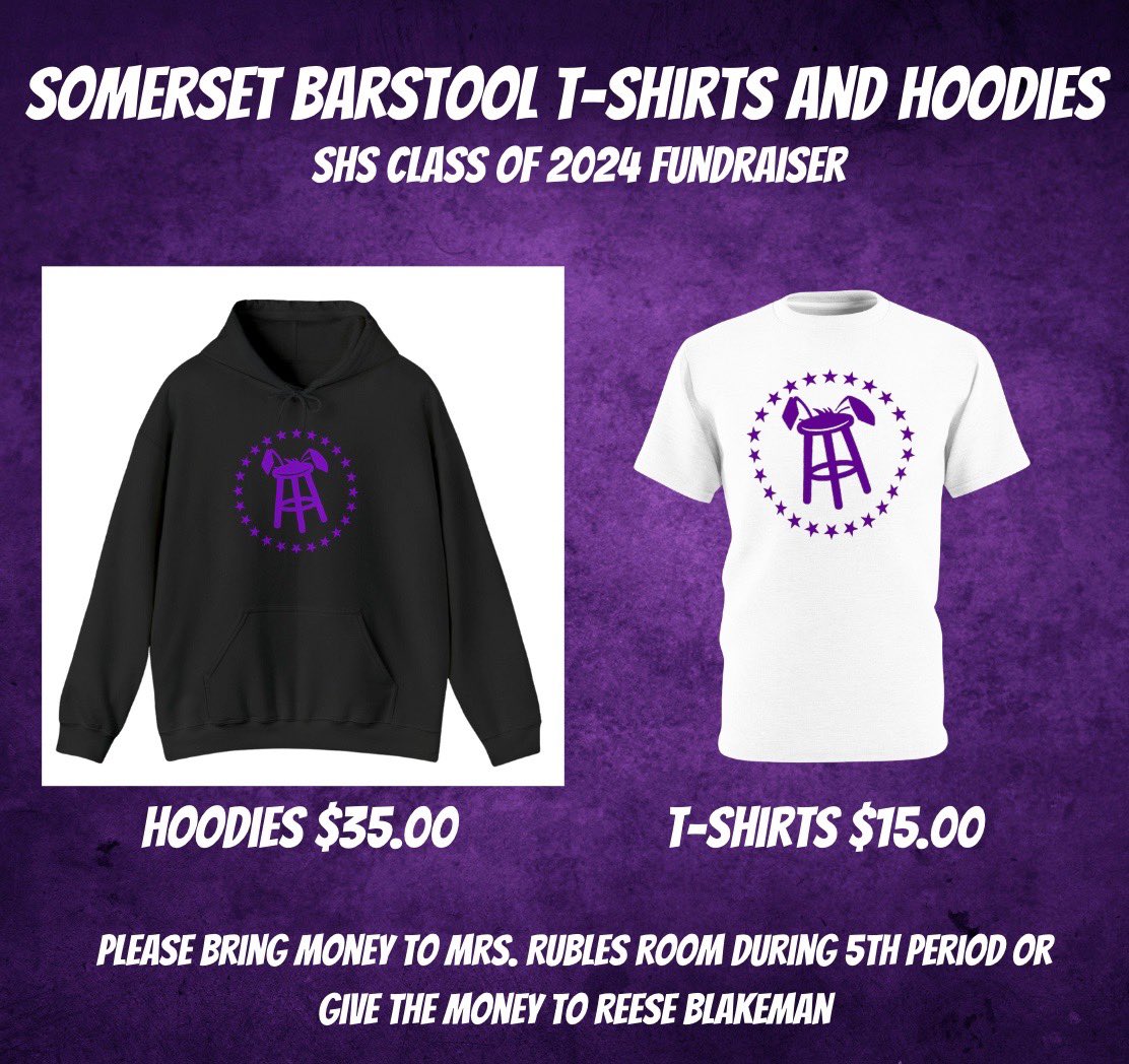 Proud to announce our Somerset Barstool merchandise! Thank you everyone for the support recently.
