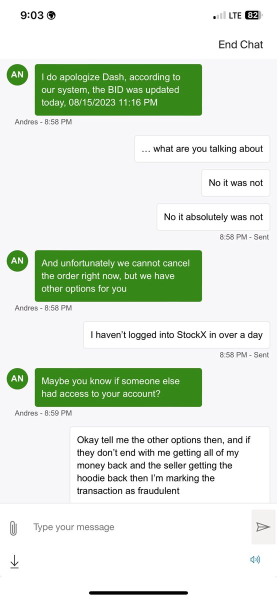 thefaceofmars's tweet photo. @stockx y’all better get me my money back. https://t.co/sTglMiGYK7