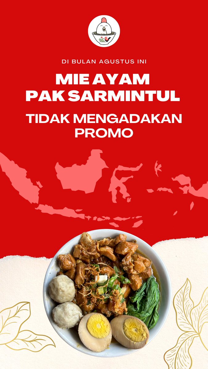 PakSarmintul's tweet photo. Sebagai informasi tentang promo di bulan Agustus di Mie Ayam Pak Sarmintul https://t.co/Y6S0wxvHqC