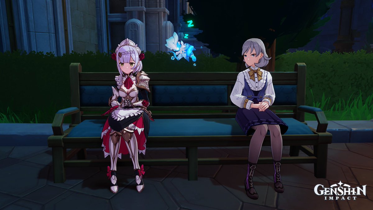 CdefenderR's tweet photo. Noelle, meet your long lost sister, Nolette. ( ^  ^ )
#GenshinImpact #GenshinMemes https://t.co/puKT4msVF4