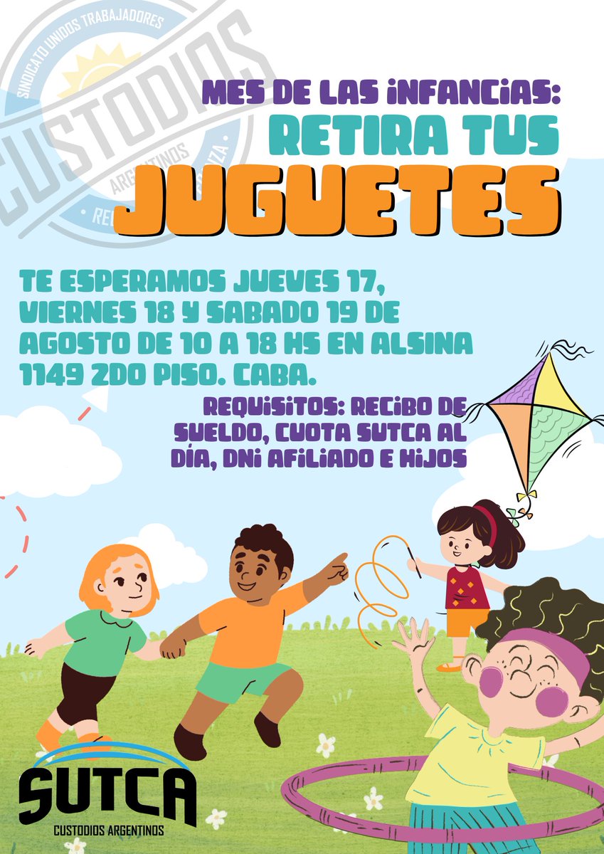 CustodiosSutca's tweet photo. 📌ATENCIÓN!!!
Mes de las Infancias por que siempre pensamos en los trabajadores y sus familias seguimos mostrando nuestra gestión y compromiso pensando en los más pequeños👏
#LosCustodios https://t.co/YGWvi2cunh