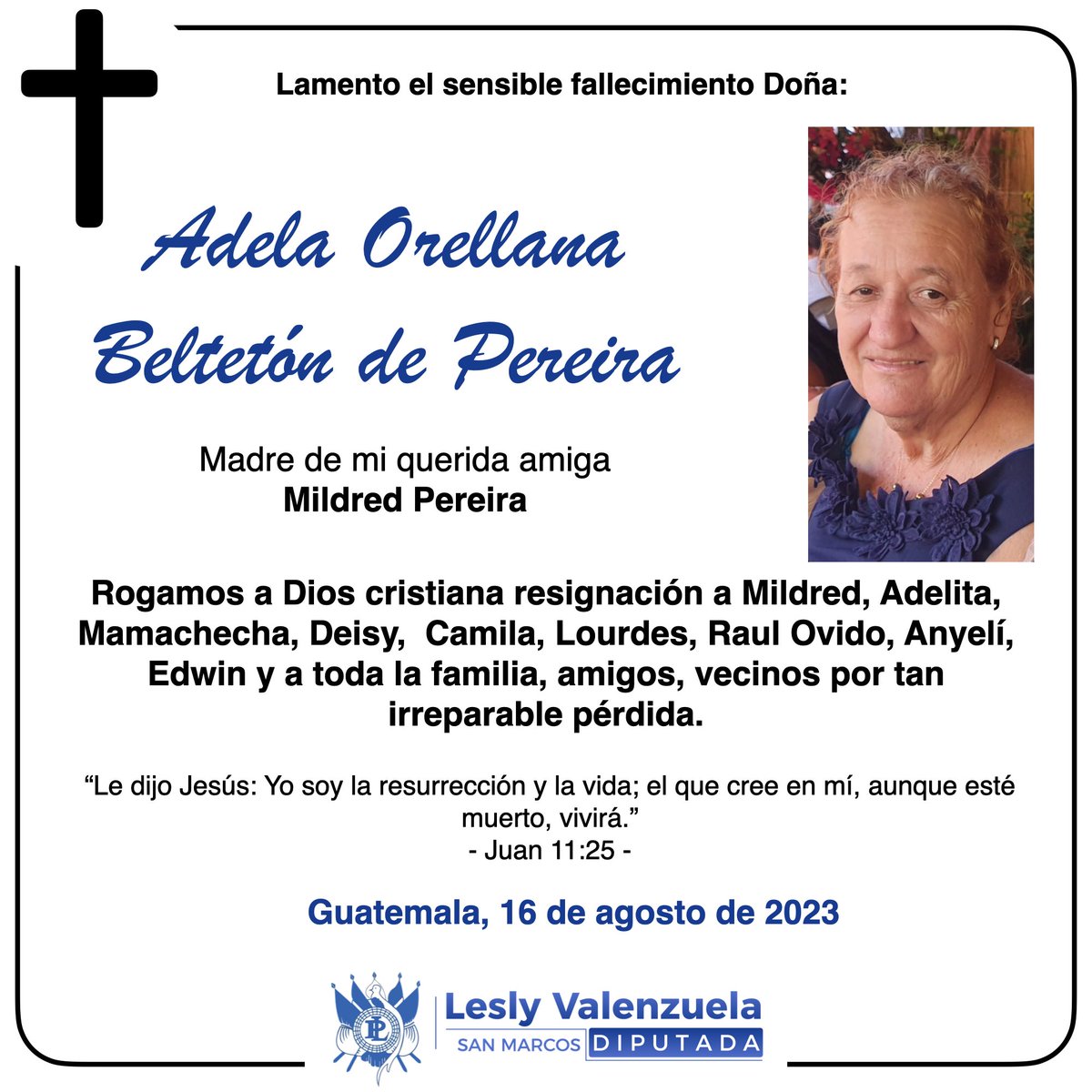 LeslyVGT's tweet photo. Descanse en paz, querida doña Adelita 🌹 https://t.co/FOciio137W