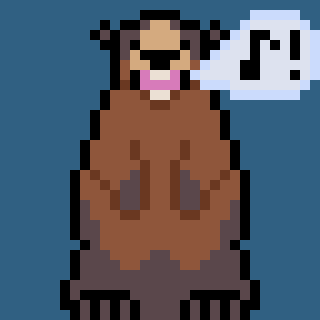 LunarSilverFox's tweet photo. A marmot doing a #whistle for @Pixel_Dailies 
Marmots use a whistle to alert others. 
Based on this:  https://t.co/2MfUyMQjsF

#pixel_dailies #pixelart https://t.co/4eb67wCSd6