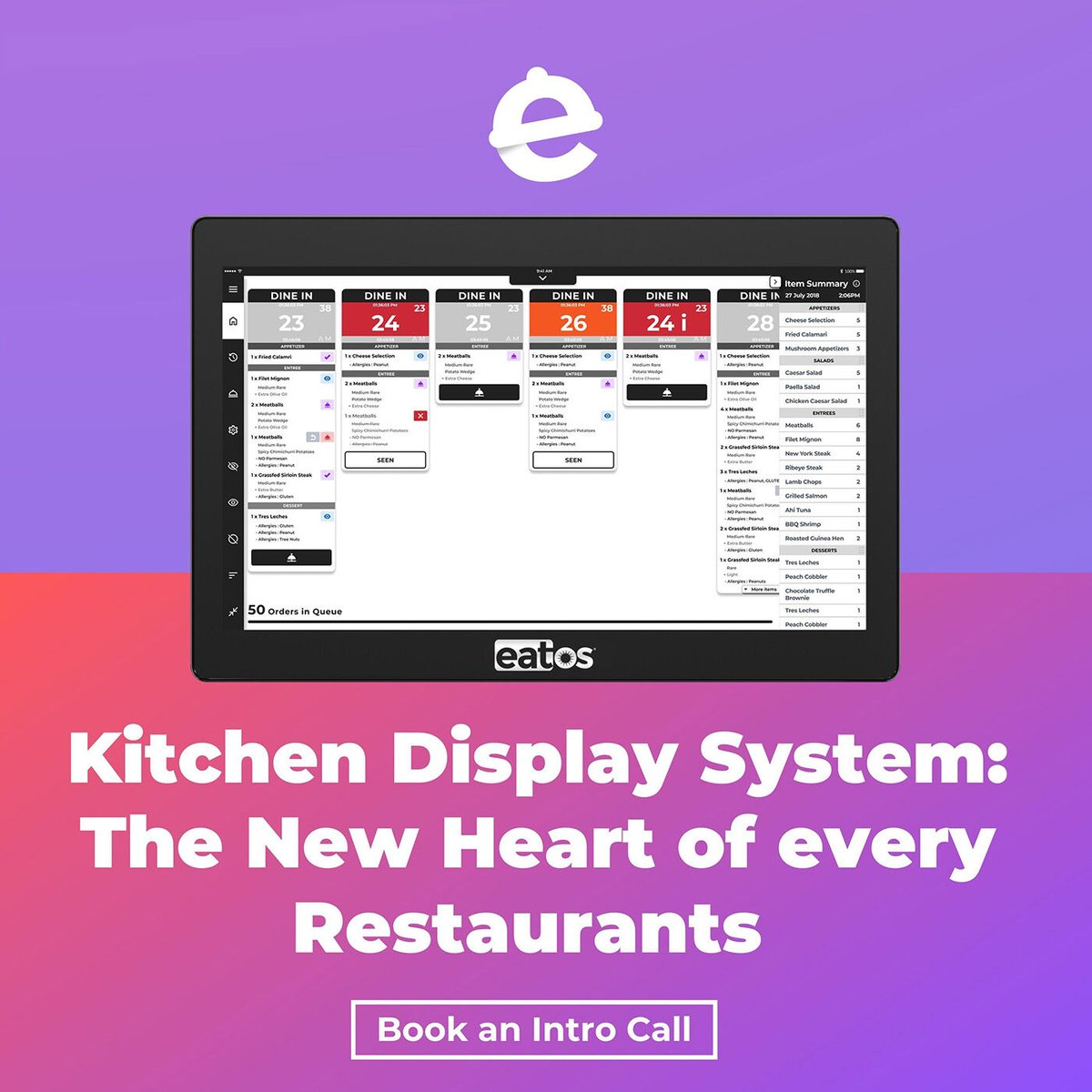 myeatos's tweet image. Empowering Your Kitchen Operations with Intelligence: Automate Your Workflow via Our Direct Link to Point of Sale, Kiosk, and Online Ordering.

#KitchenDisplaySystem #PointofSaleEcoSystem #myeatOS #eatOS #restaurantmadesimple