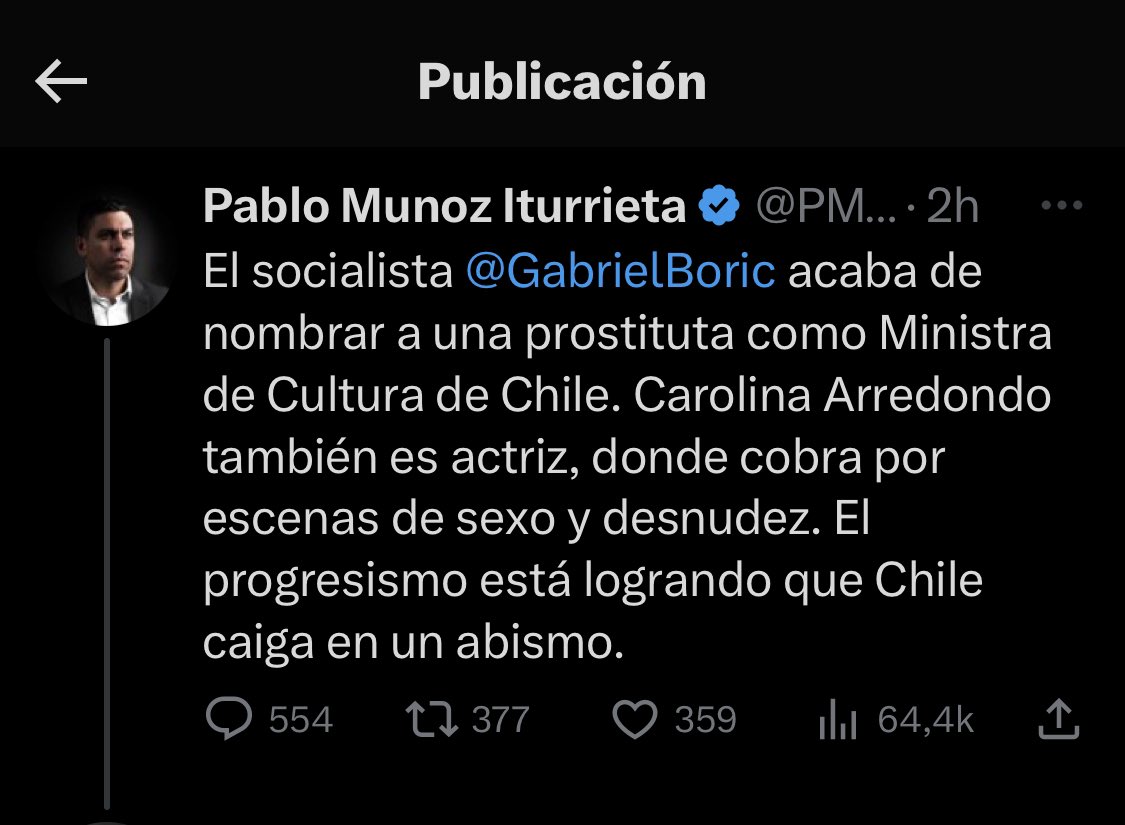 jdelrio70's tweet photo. Voy a dar mi opinión, les guste o no: 
Me tiene chato este gobierno qlia0 pusilánime y cobarde.
Ha dejado que estos HDP de ultraderecha barran el piso con el Presidente, Ministros, autoridades y no hacen ni una w3á
¡Pónganse los pantalones Mi3rda y queréllense  contra estos csm! https://t.co/4oz4uE7KXn