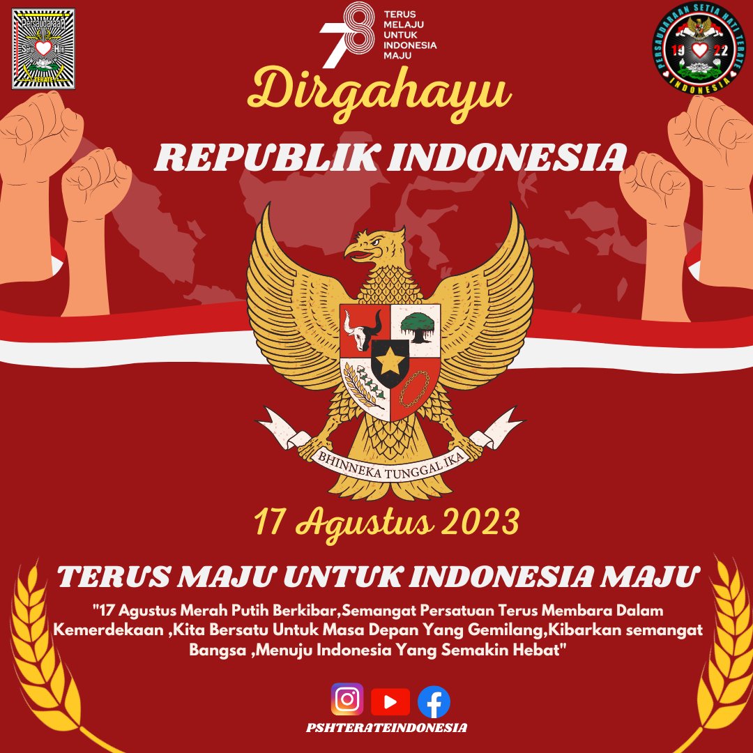 pshterateindo's tweet photo. HUT RI Ke-78 https://t.co/jcuDsVL8Up