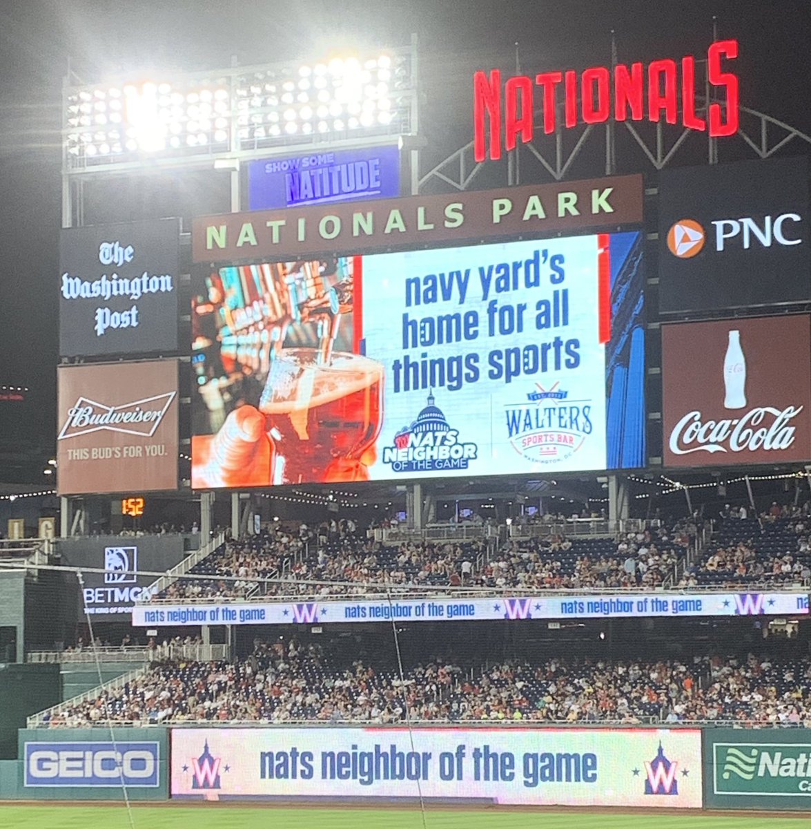 WashShopper's tweet photo. Hey @waltersbardc glad to see you're the @Nationals neighbor of this homestand! https://t.co/ITPPjjTAEX