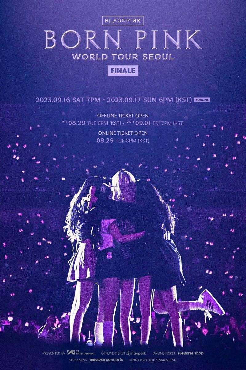 BPINKARGUNION's tweet photo. INFO BLACKPINK: BORN PINK WORLD TOUR ONLINE.

📅 Día del concierto: 17.09.2023 06:00pm (KST).
06:00am (ARG).

🔽🔽🔽🔽��🔽🔽 https://t.co/VUphQlyh9q