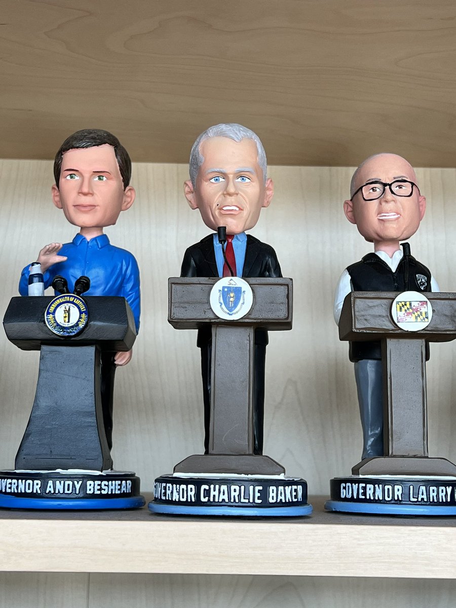 LMarenda's tweet photo. Visited @BobbleheadHall today & had a fun time w/ Hubby!! @Brownie527 Saw my girl Rosie the Riveter & even our former Governor, @CharlieBakerMA had a bobble head. Great collection! #ILRoadTrip2023 #TeacherAlwaysLearning https://t.co/KNQL4FZiIt