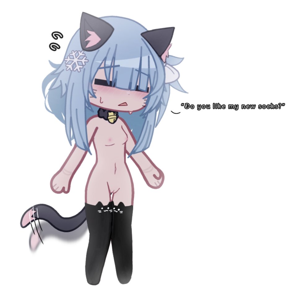 Gacha Lix || Offline on X: > She wanted to show you her new socks but she  was completely naked, what is she up to? < 💙- “YN do you like this