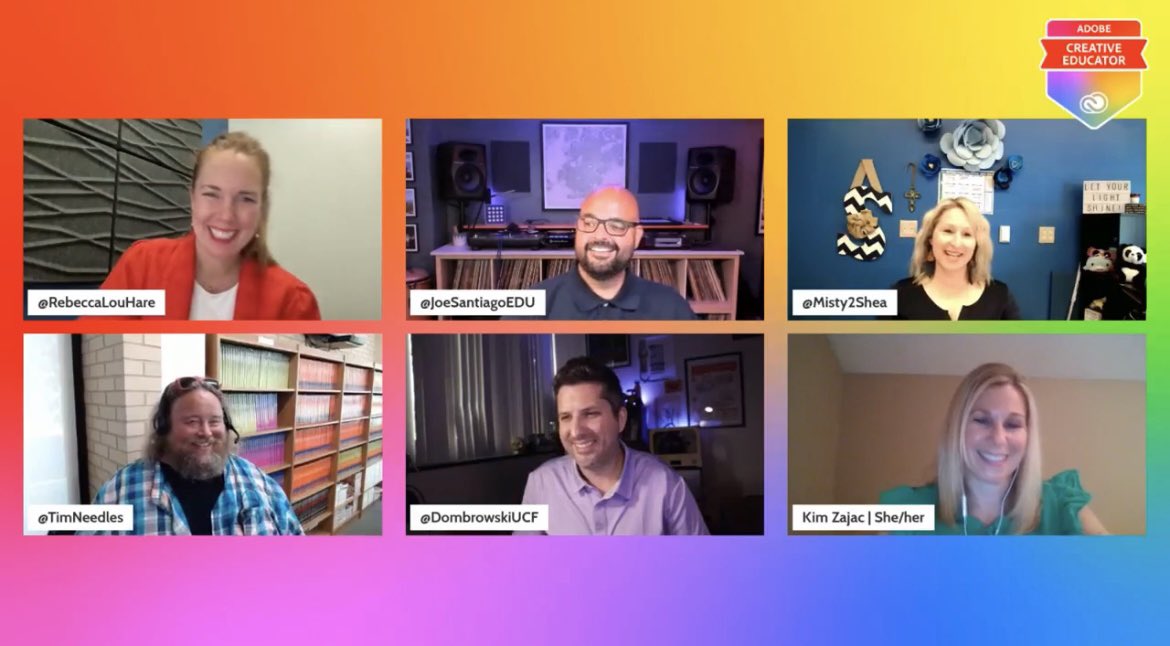 Something cool happened today & the amazing @AdobeForEdu team gathered folks from all over to dish on the ✨ NEW @AdobeExpress✨!!! Tune in here: twitter.com/i/broadcasts/1… Better yet… Hop into the #AdobeEduCreative Back to School Creative Challenge here!: adobe.ly/3z4mpEH