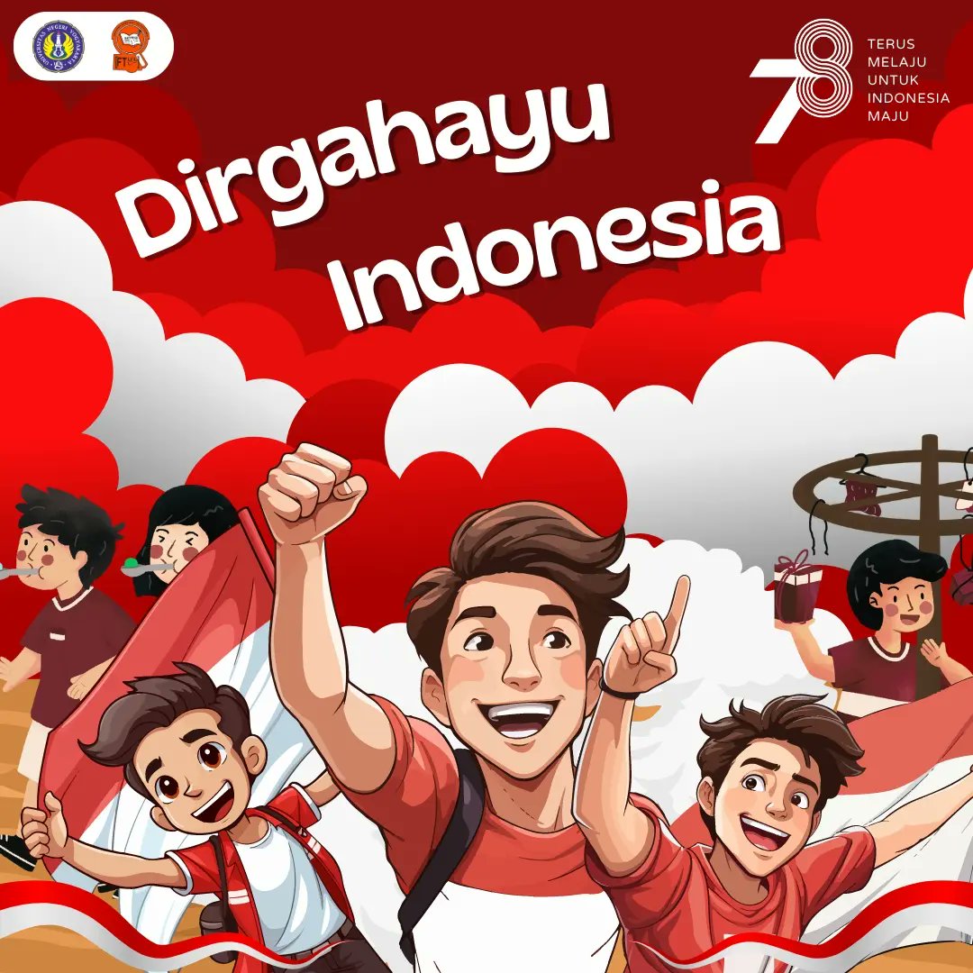 [🇮🇩 Hari Kemerdekaan RI ke-78 ]
Merah Putih berkibar, semangat kemerdekaan tetap menggelora. Dirgahayu Indonesia !!
Bersama, kita bina masa depan yang gemilang bagi Indonesia yang kita cintai. Merdeka 🔥

#ukmfmatriks #mahasiwauny #dirgahayuindonesia #merdeka