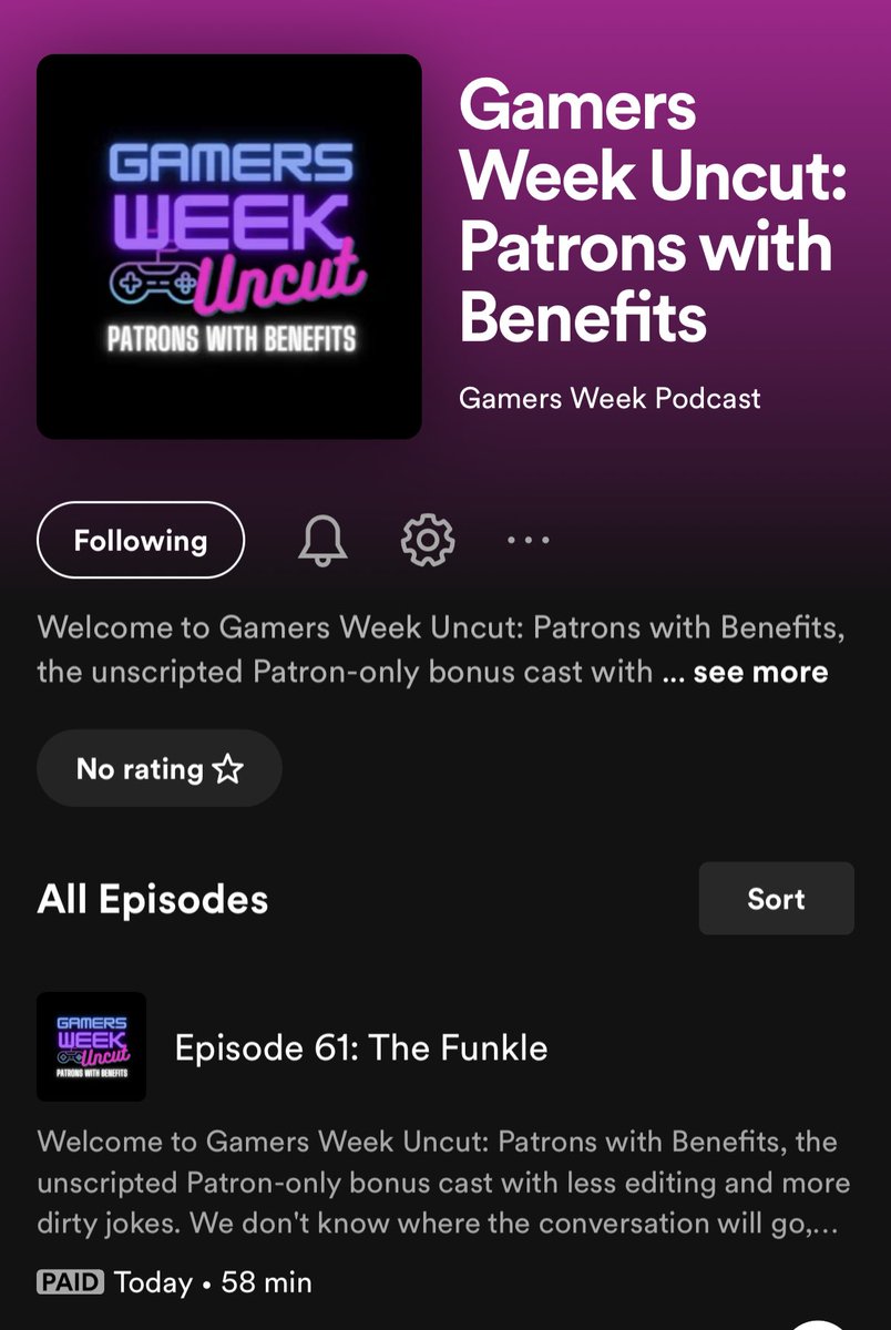 Gamers Week Uncut, our Patreon bonus podcast is now on Spotify! 

Want access? Become a patron today!