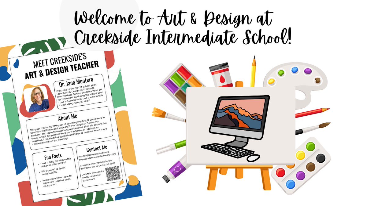 Sharing my Canvas homepage for the ‘23-‘24 school year!